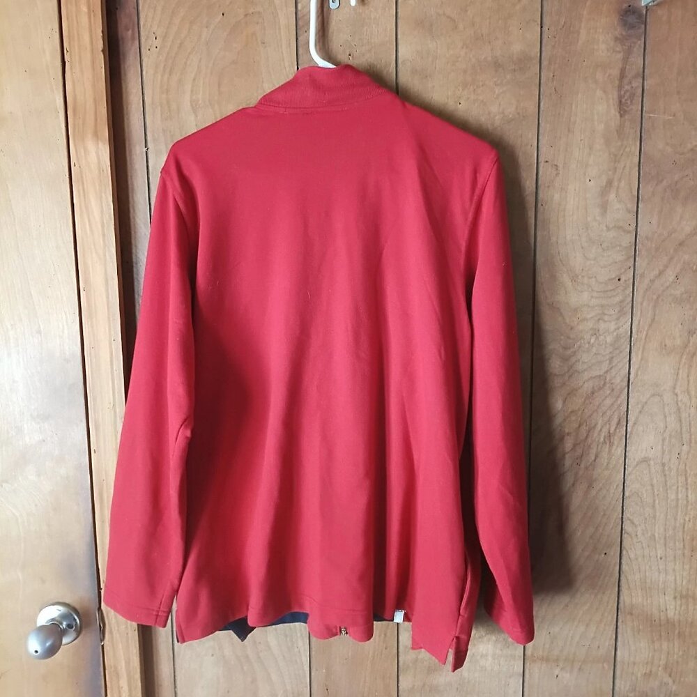 Vintage 90s Koret Colorblock Track Jacket Red White Navy Zip Up Women’s Large - Picture 5 of 5